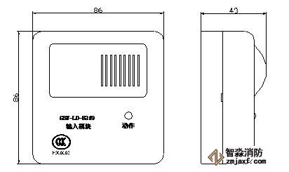 GST-LD-8319輸入模塊外形尺寸圖